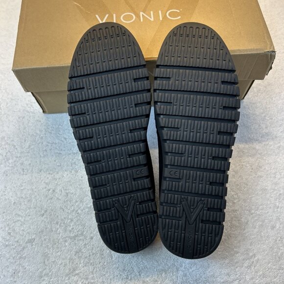 Vionic Uptown Slip On Black Suede Black Sole Women SZ 7 New in Box - Picture 5 of 10